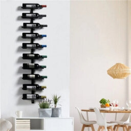 10-Bottle Wall Mount Wine Rack Black - thumbnail 4