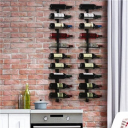 10-Bottle Wall Mount Wine Rack Black - thumbnail 5