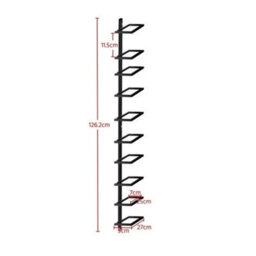10-Bottle Wall Mount Wine Rack Black - thumbnail 2