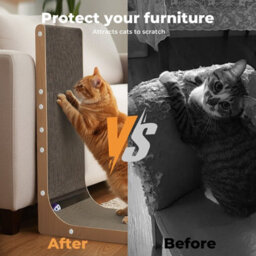 Skylos L Shaped 68Cm Cat Scratching Board With Ball Toy Wall Furniture - thumbnail 8