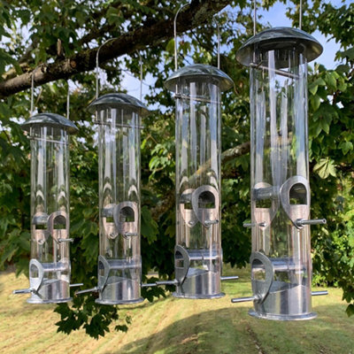 Selections Heavy Duty Aluminium Bird Seed Feeders With 4 Feeding Ports (Set Of 4) - image 1