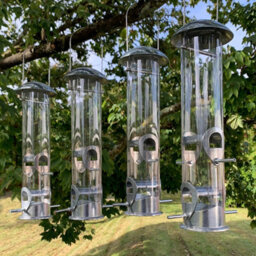 Selections Heavy Duty Aluminium Bird Seed Feeders With 4 Feeding Ports (Set Of 4) - thumbnail 1