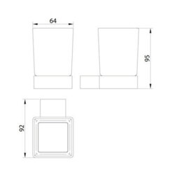 Scudo Roma Tumbler Holder Brushed Brass Bathroom - thumbnail 2