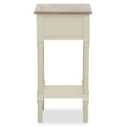 Orsina Ivory Side Table With Drawer, Slim Night Stand End Table With Bottom Shelf, Bedside Night Table For Home - thumbnail 5