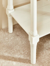 Orsina Ivory Side Table With Drawer, Slim Night Stand End Table With Bottom Shelf, Bedside Night Table For Home - thumbnail 9