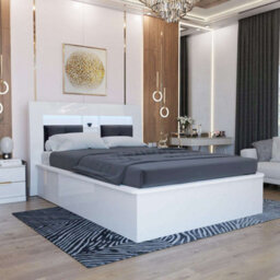 Sliding Wardrobes 4 u LTD Sliding Wardrobes 4U Helston High Gloss Ottoman Storage Bed In Double And King Size, Available In Three Colors - Black Doublebed - thumbnail 2