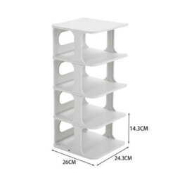 4 Tier Shoe Storage Rack Anti-Slip Organizers Cabinet Footwear Slim Narrow Shelf - thumbnail 2