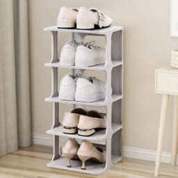 4 Tier Shoe Storage Rack Anti-Slip Organizers Cabinet Footwear Slim Narrow Shelf - thumbnail 3