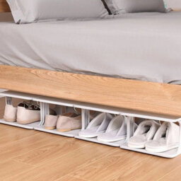 4 Tier Shoe Storage Rack Anti-Slip Organizers Cabinet Footwear Slim Narrow Shelf - thumbnail 4