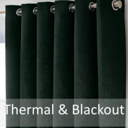 Luxury Living Chenille Blackout Eyelet Curtains Thermal Triple Weave Pair Green - thumbnail 3