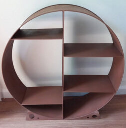 Inspirational Gifting Large Steel Round Log Store & Shelves Metal Log Holder Log Storage In Rustic 80Cm - thumbnail 3