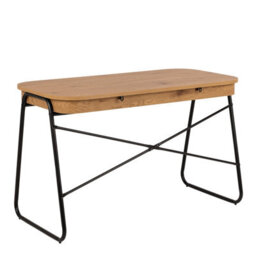 Furniture To Go Blueton Office Desk With 2 Drawers In Black And Oak - thumbnail 3
