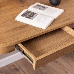 Furniture To Go Blueton Office Desk With 2 Drawers In Black And Oak - thumbnail 7