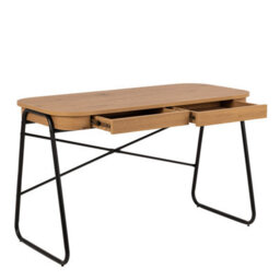 Furniture To Go Blueton Office Desk With 2 Drawers In Black And Oak - thumbnail 4