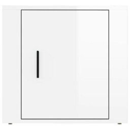 Berkfield Bedside Cabinet High Gloss White 50X39X47 Cm - thumbnail 5
