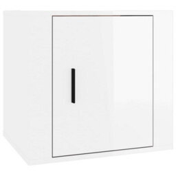 Berkfield Bedside Cabinet High Gloss White 50X39X47 Cm - thumbnail 2