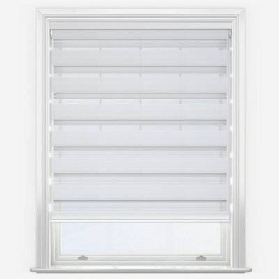Soft White Dimout Day & Night Roller Blind (240Cm Drop) - 130Cm - image 1