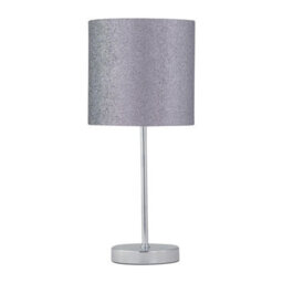 First Choice Lighting Set Of 2 Chrome Touch Operated Table Lamp With Silver Glitter Shades - thumbnail 3