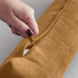 Luxury Living Velvet Chenille Draught Excluder 90Cm X 15Cm X 15Cm Tan - thumbnail 5