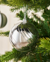 Werchristmas Silver Shatterproof Baubles 8 Cm 16 Pack - thumbnail 2