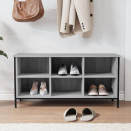 Berkfield Industrial Shoe Cabinet Grey Sonoma 100X35X50 Cm Engineered Wood - thumbnail 3