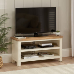 The Furniture Market Marbury Cream Painted Small Tv Unit Stand Up To 50 Tv Size - thumbnail 1