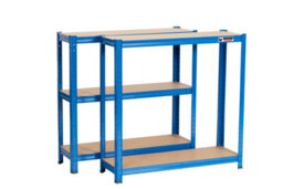 Rhino Racking 4 Bays - 180 X 90 X 30Cm - Blue - 5 Tier Boltless Heavy Duty Garage Shelving Unit - 1000Kg Load Weight - thumbnail 6