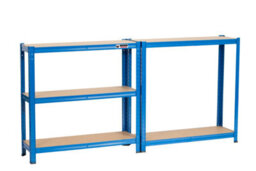 Rhino Racking 4 Bays - 180 X 90 X 30Cm - Blue - 5 Tier Boltless Heavy Duty Garage Shelving Unit - 1000Kg Load Weight - thumbnail 7