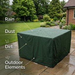 Green Waterproof Garden Furniture Cover L163 X W160 X H89Cm - thumbnail 3
