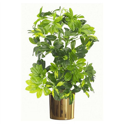 Leaf Artificial 75Cm Plant With Premium Metal Planter Botanik - image 1