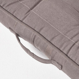 Homescapes Charcoal Grey Rajput Ribbed Cotton Floor Cushion - thumbnail 4