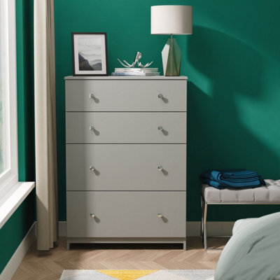 Portland 4 Drawer Deep Chest Of Drawers In Uniform Grey & Dusk Grey (Ready Assembled) - image 1
