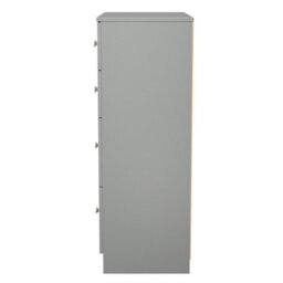 Portland 4 Drawer Deep Chest Of Drawers In Uniform Grey & Dusk Grey (Ready Assembled) - thumbnail 3