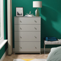 Portland 4 Drawer Deep Chest Of Drawers In Uniform Grey & Dusk Grey (Ready Assembled) - thumbnail 1