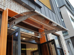 Canofix UK Canofix Door Canopy Pc 3500 Width X 1270 Projection (Grey Bracket - Bronze Sheet) - thumbnail 4