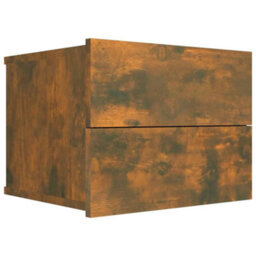 Berkfield Bedside Cabinets Smoked Oak 40X30X30 Cm Engineered Wood - thumbnail 4