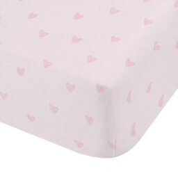 Catherine Lansfield Kids Soft As A Cloud Hearts Single Fitted Sheet Pink - thumbnail 2