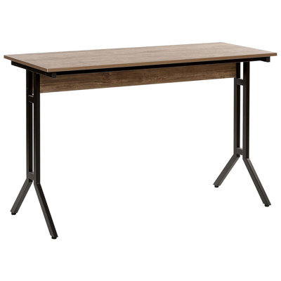 Beliani Home Office Desk Creek Dark Brown 120 Cm 48 Cm - image 1