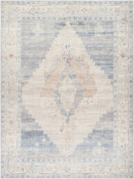 Livabliss Becki Owens Luca-Vintage Blue Brown Green Traditional Vintage Boho Living Dining Bedroom Rug 120 X 170 Cm Easy Care, Non Shedding - thumbnail 1