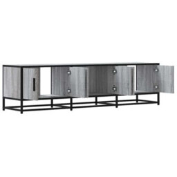 Berkfield Tv Cabinet Grey Sonoma 150X35X41 Cm Engineered Wood And Metal - thumbnail 7
