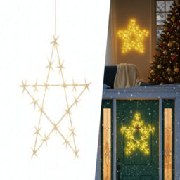 Pegdev - Pdl 50Cm Warm White Led Christmas Star Outdoor Decoration With 8 Modes Metal Frame Garden Holiday Lights - thumbnail 4