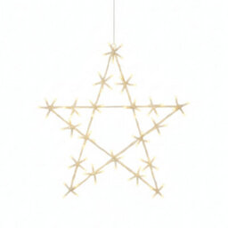 Pegdev - Pdl 50Cm Warm White Led Christmas Star Outdoor Decoration With 8 Modes Metal Frame Garden Holiday Lights - thumbnail 1