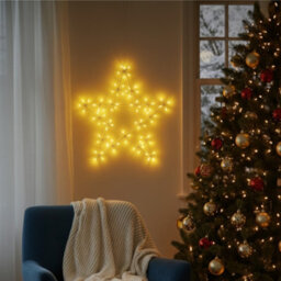 Pegdev - Pdl 50Cm Warm White Led Christmas Star Outdoor Decoration With 8 Modes Metal Frame Garden Holiday Lights - thumbnail 3