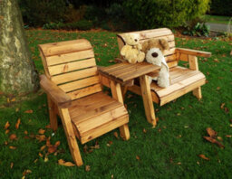 Charles Taylor Trading Little Fellas Bench/chair Combination Set (Angled) For Children - W180 X D80 X H77 - Fully Assembled - thumbnail 1