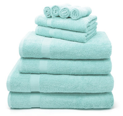 Velosso Luxury 100% Egyptian Cotton Towels 550Gsm Soft & Absorbent Cotton Towels Light Blue - Face Cloth