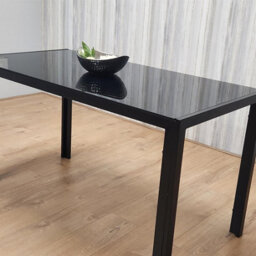Kosy Koala Dining Table Black Glass Kitchen Place For 4 Seats, Dining Table Only (Black H 75 X L 120 X W 70 Cm) - thumbnail 7
