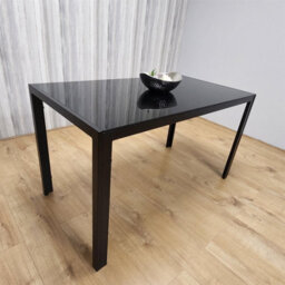 Kosy Koala Dining Table Black Glass Kitchen Place For 4 Seats, Dining Table Only (Black H 75 X L 120 X W 70 Cm) - thumbnail 2