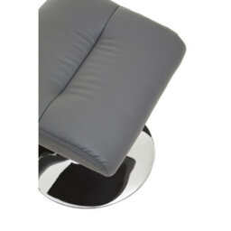 Orsina Functional Grey Leather Effect Recliner, Comfortable Retro Recliner For Livingroom, Modern Swivel Recliner - thumbnail 8