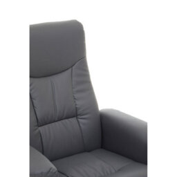 Orsina Functional Grey Leather Effect Recliner, Comfortable Retro Recliner For Livingroom, Modern Swivel Recliner - thumbnail 7