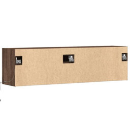 Berkfield Durable Tv Wall Cabinet With Led Lights Brown Oak 140X31X38 Cm - thumbnail 8